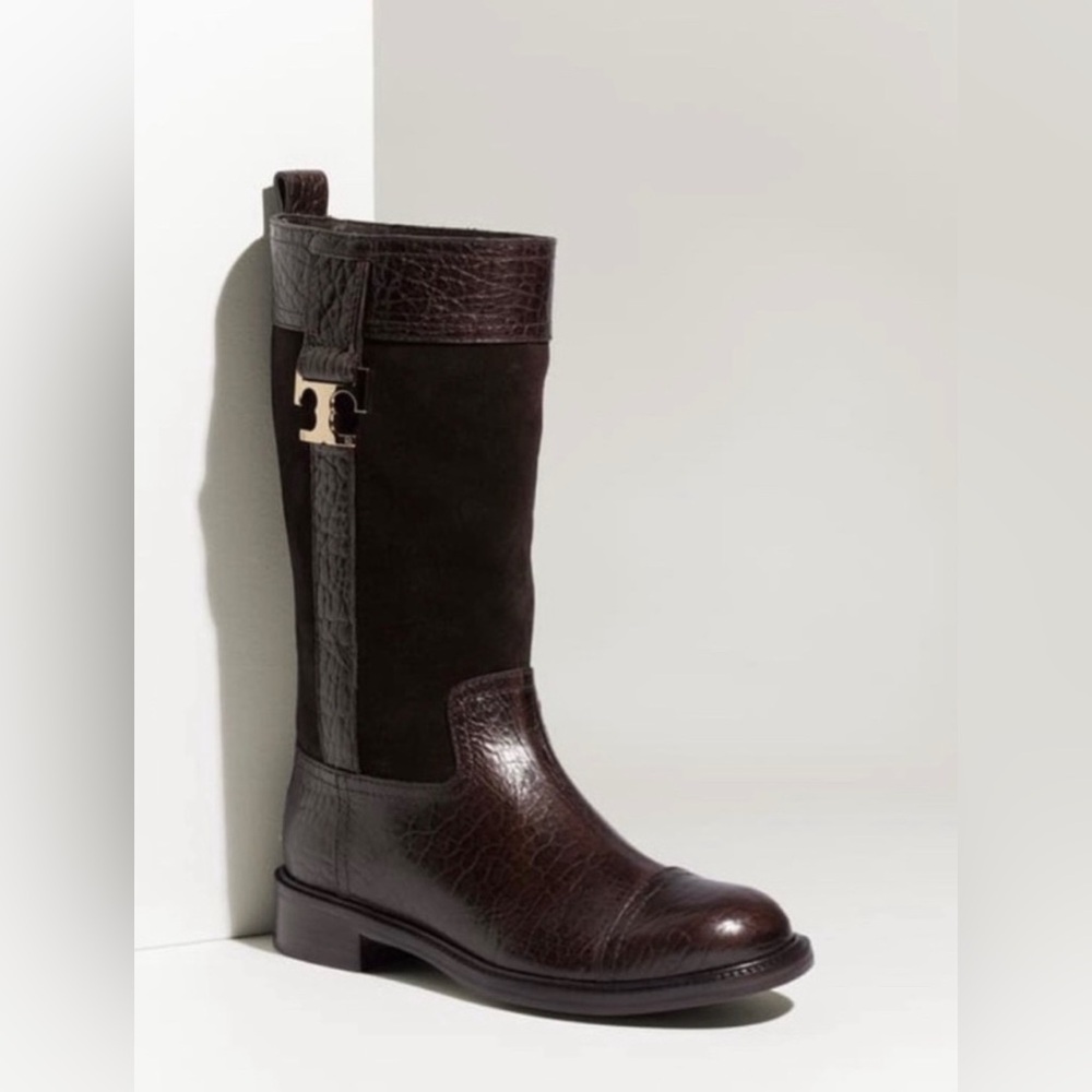 NWT Luxury Authentic RARE Minimalist Distressed Tory Burch Western Inspired Boot